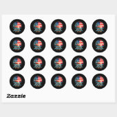 Golf van Verenigde Staten Retro Beach Ronde Sticker (Vel)