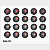 Golf van Verenigde Staten Retro Beach Ronde Sticker (Vel)