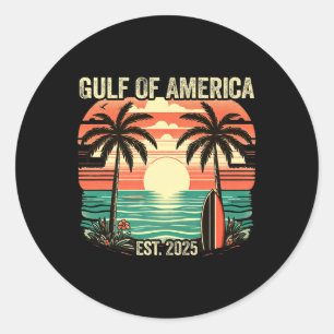 Golf van Verenigde Staten strand Amerika Golf me Ronde Sticker