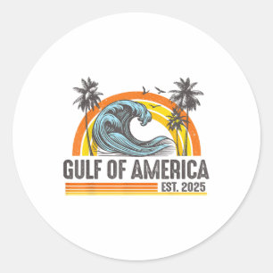 Golf van Verenigde Staten strand Amerika Golf me Ronde Sticker