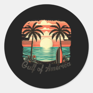 Golf van Verenigde Staten strand Amerika Golf me Ronde Sticker