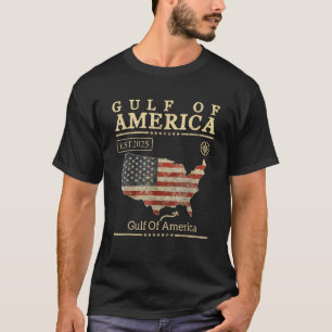 Golf van VS Amerika EST 2025 Amerikaanse vlag kaar T-shirt