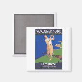 Golf Vancouver Island Canada Magneet (Voorkant / Achterkant)