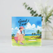 Golf "Veel succes op de baan, Lady Golfer!" (Staand voorkant)