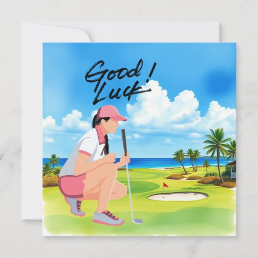 Golf "Veel succes op de baan, Lady Golfer!" (Voorkant)
