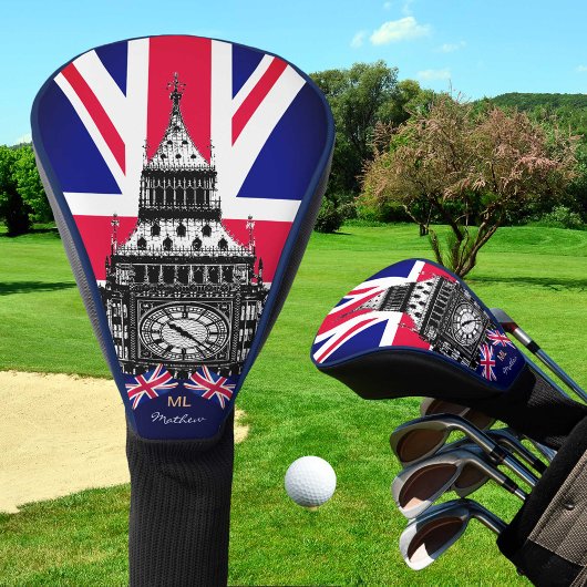 Golf Verenigd Koninkrijk & Britse vlag, Big Ben Lo Golfheadcover