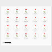Golf verhuisadressticker ronde sticker (Vel)