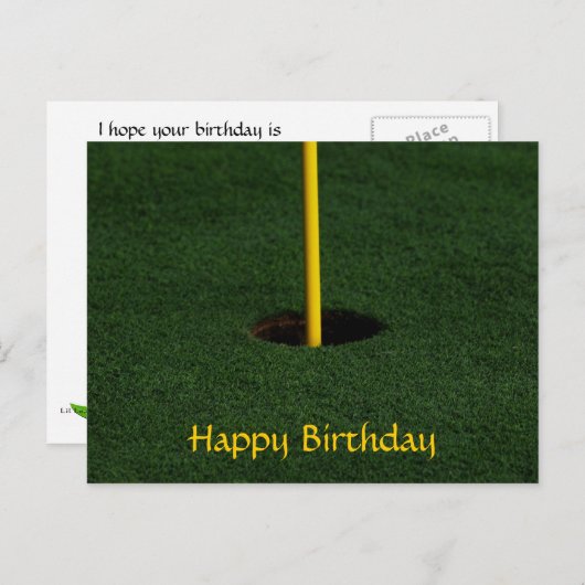 Golf Verjaardag Briefkaart (Voorkant / Achterkant)