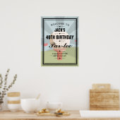 Golf Verjaardag Feestje Welkom Bord Poster (Keuken)