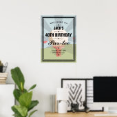 Golf Verjaardag Feestje Welkom Bord Poster (Thuiskantoor)