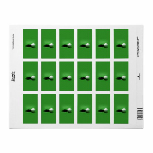 GOLF Verjaardag Hershey Miniatuur Snoep Wrapper Etiket (Full Sheet)