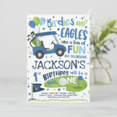 Golf Verjaardag Hole In One Golf 1e Verjaardagsfee Kaart (Staand voorkant)