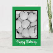 Golf Verjaardag Kaart, 5" x 7" Gevouwen Kaart (Voorkant)