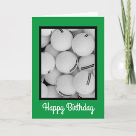 Golf Verjaardag Kaart, 5" x 7" Gevouwen Kaart
