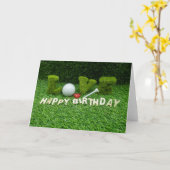 Golf Verjaardag Kaart met golfbal en t-shirt liefd (Gele Bloem)