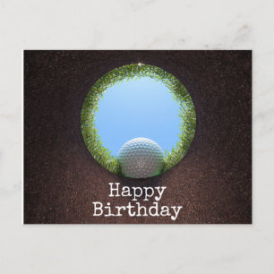 Golf verjaardag met Golf thema Briefkaart