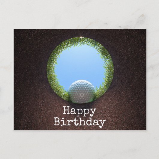 Golf verjaardag met Golf thema Briefkaart (Voorkant)