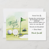 Golf Verjaardag Par t-shirt party Bedankkaart (Voorkant)