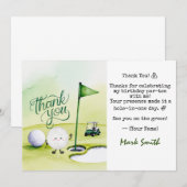 Golf Verjaardag Par t-shirt party Bedankkaart (Voorkant / Achterkant)