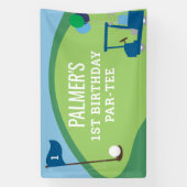 Golf Verjaardag Par-Tee Groot Banner Bord (Verticaal)