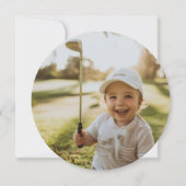 Golf Verjaardag Party Golf Ball Foto Kaart (Achterkant)