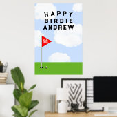 Golf Verjaardag Poster (Thuiskantoor)