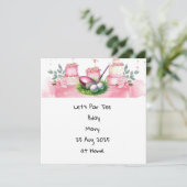 Golf Verjaardag Roze thema voor Lady Golfer Kaart (Staand voorkant)