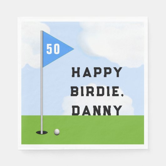Golf Verjaardag Servet (Voorkant)
