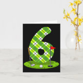 Golf Verjaardag Shirt Voor Kinderen 6e Verjaardag  Kaart (Gele Bloem)