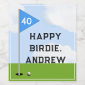 Golf Verjaardag Wijn Etiket (Enkel label)