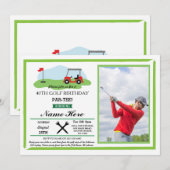 Golf Verjaardagsfeest Elke Leeftijd 40e 50e Foto U Kaart (Voorkant / Achterkant)