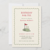 Golf Verjaardagsfeest Elke leeftijd Hand getrokken Kaart (Voorkant)