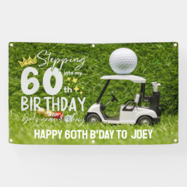 Golf Verjaardagsfeest naar golfer met golfbal Spandoek
