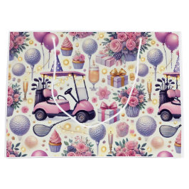 Golf Verjaardagsfeest Roze Thema voor Meisje Vrouw Groot Cadeauzakje