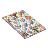 Golf Verjaardagsfeest Roze Thema voor Meisje Vrouw Notitieboek (Rechterzijde)