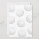 Golf verjaardagsfeest uitnodiging (Achterkant)