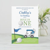 Golf Verjaardagsfeest Uitnodiging (Staand voorkant)