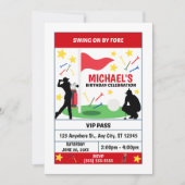 Golf Verjaardagsfeest Uitnodiging (mannen) (Voorkant)