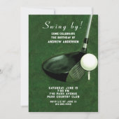 Golf verjaardagsfeest uitnodigingen (Voorkant)