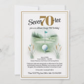 Golf Verjaardagsfeest Uitnodigingen voor 70th (Voorkant)