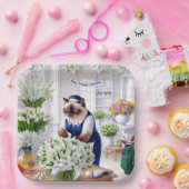 Golf verjaardagsfeest voor Cat Lover Golfer Papieren Bordje (Feest)