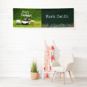 Golf verjaardagsfeest voor golfer spandoek (Insitu)