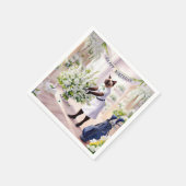 Golf verjaardagsfeest voor kattenliefhebbers met b servet (Hoek)