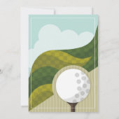 Golf verjaardagsfeestje elke leeftijd golfen uitno kaart (Achterkant)