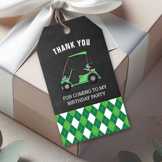 Golf verjaardagsfeestje gunst cadeaulabel