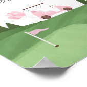 Golf verjaardagsfeestje gunsten teken poster (Hoek)