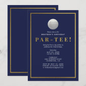 Golf Verjaardagsfeestje Kaart (Voorkant / Achterkant)