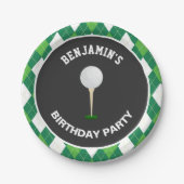 Golf Verjaardagsfeestje Papieren Bordje (Voorkant)