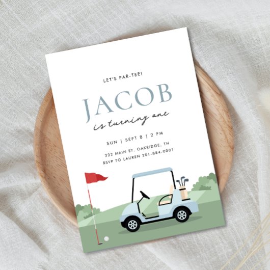 Golf Verjaardagsfeestje Par-tee Uitnodiging