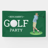 Golf Verjaardagsfeestje Spandoek (Horizontaal)
